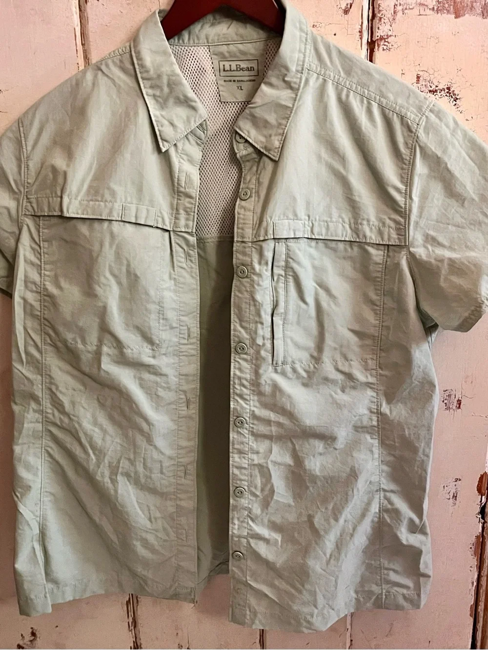 L.L. Bean Men's Lightweight Shirt Jacket in Sage Green